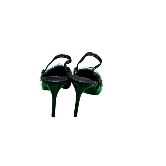 Steve Madden Black Patent Rhinestone Slingback Heels NWT | Size 8 - Picture 4 of 7